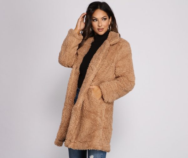 Faux Fur Long Line Jacket - Image 6