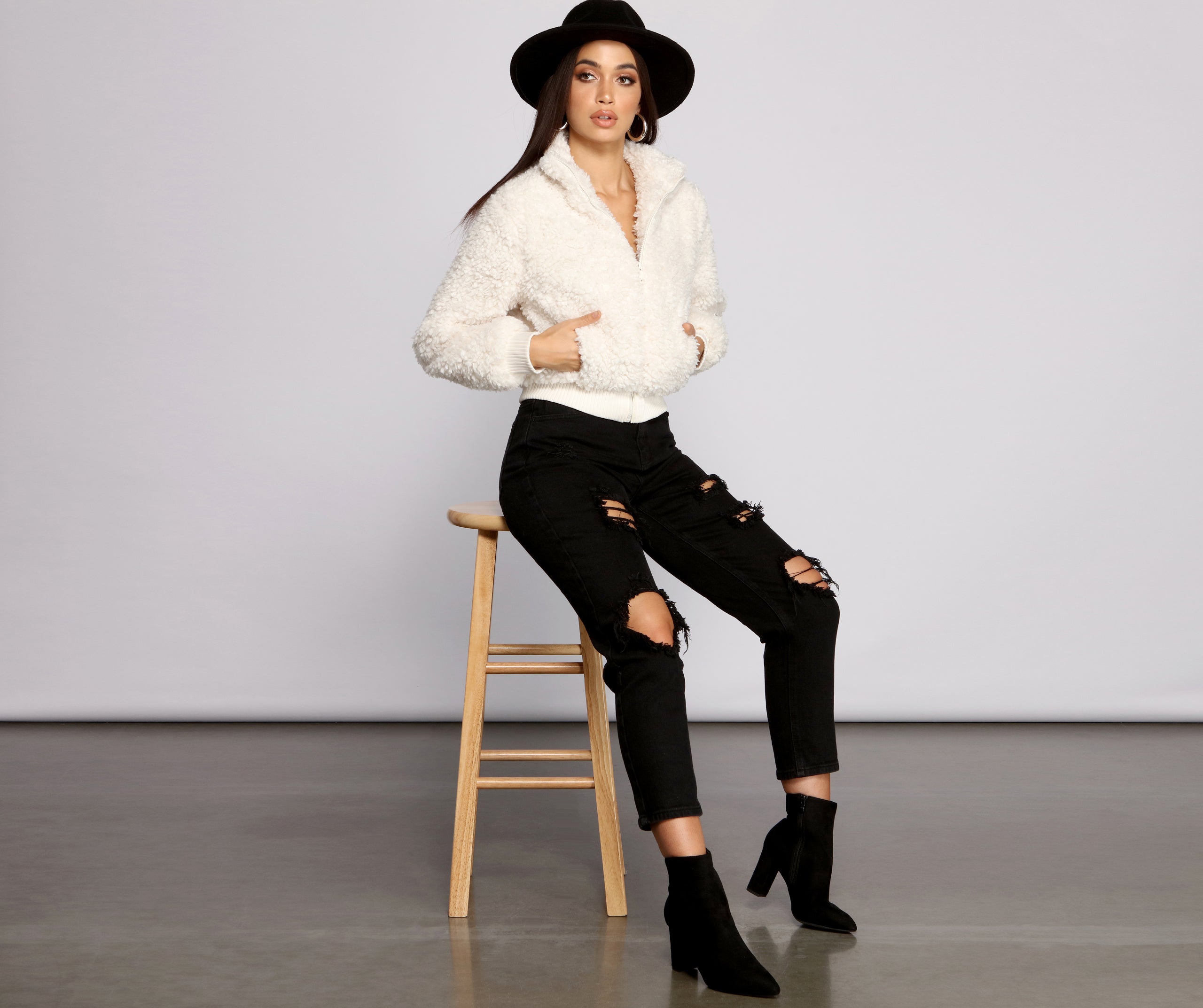 Back To Basics Faux Fur Jacket - Image 2