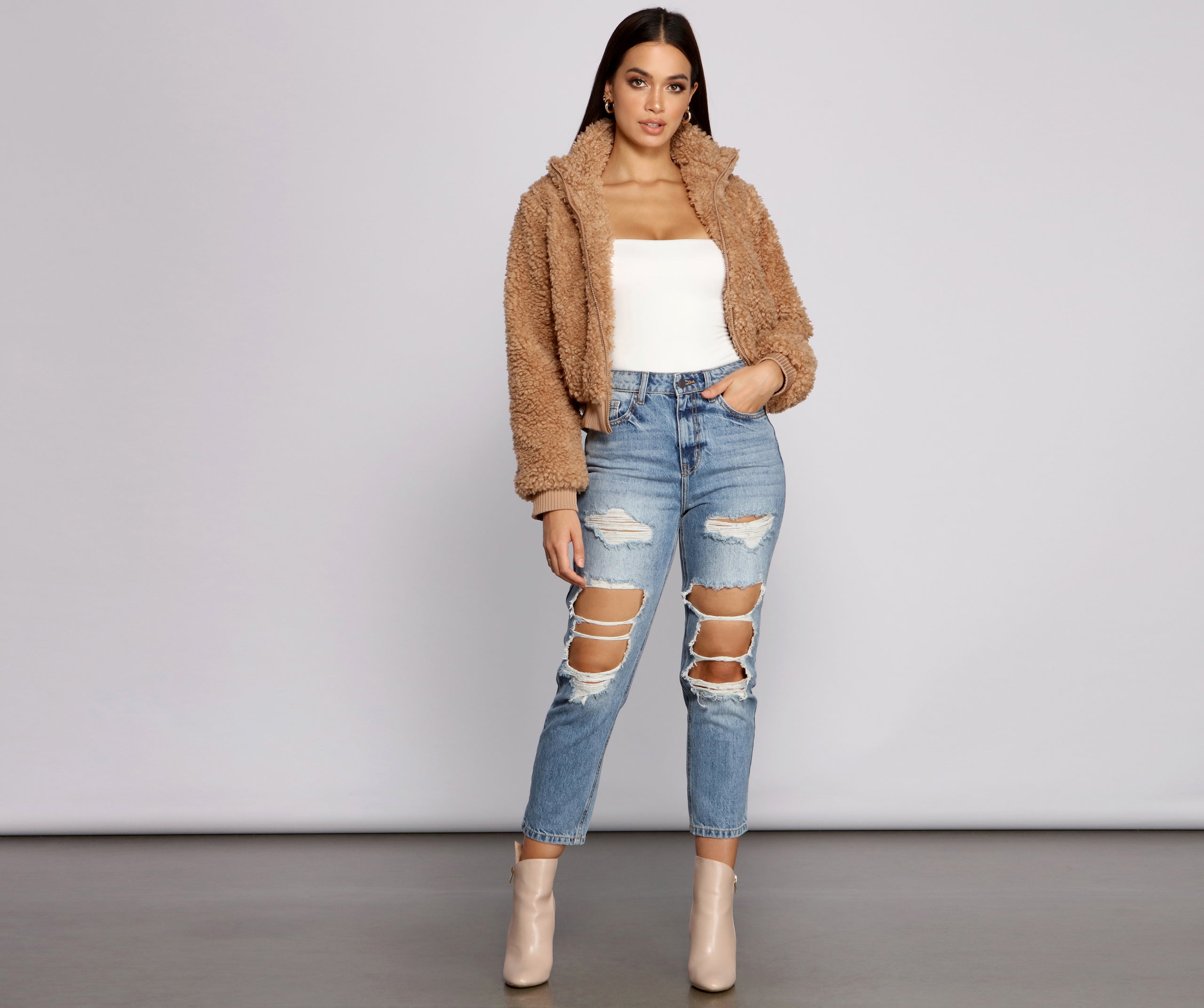 Back To Basics Faux Fur Jacket - Image 12