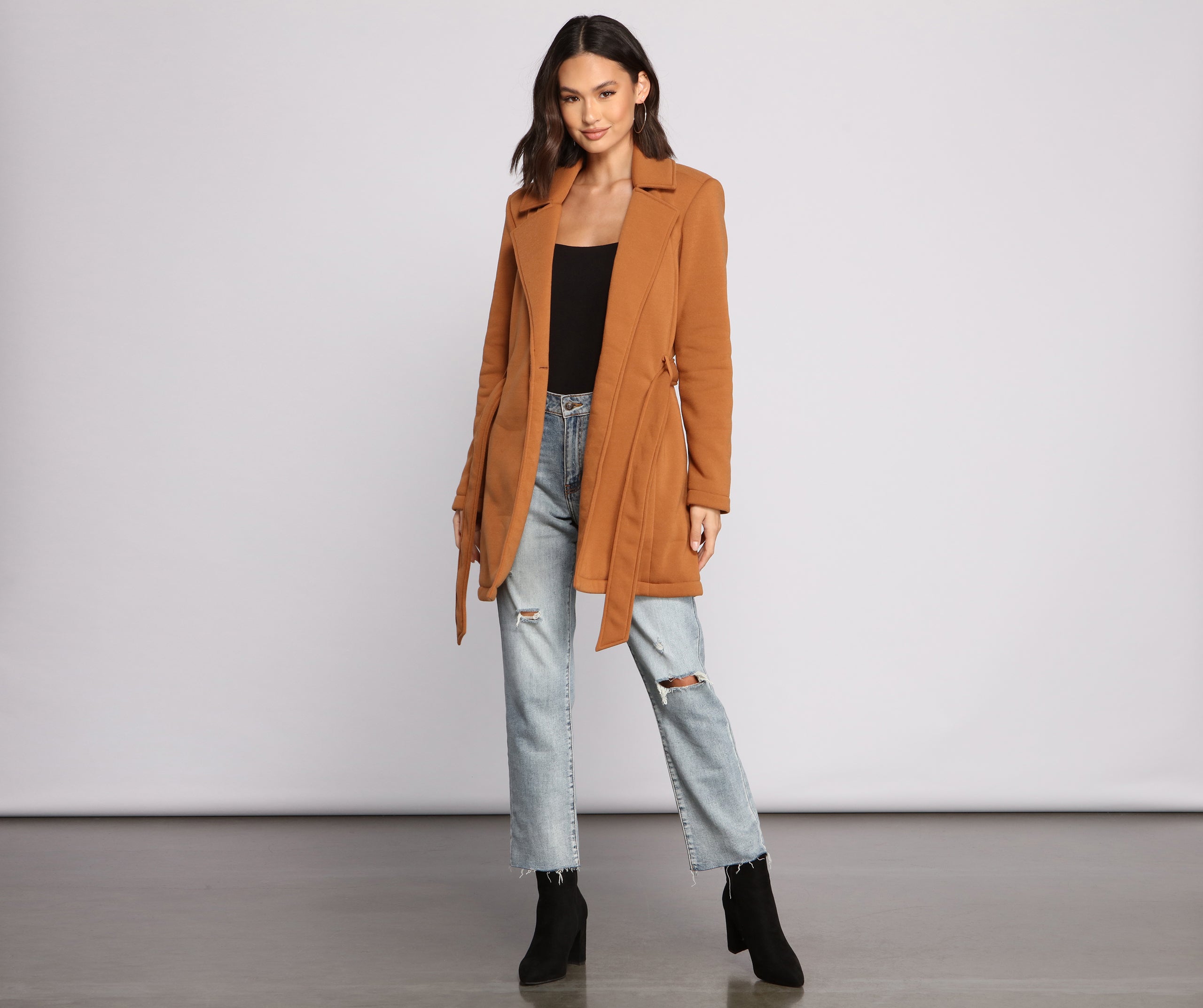 Effortlessly Chic Belted Trench - Image 4