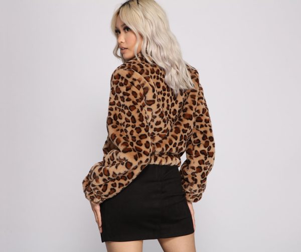 Sassy And Stylish Faux Fur Bomber Jacket - Image 2