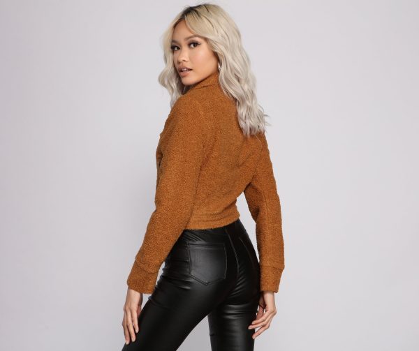 Chic Faux Fur Moto Style Jacket - Image 2
