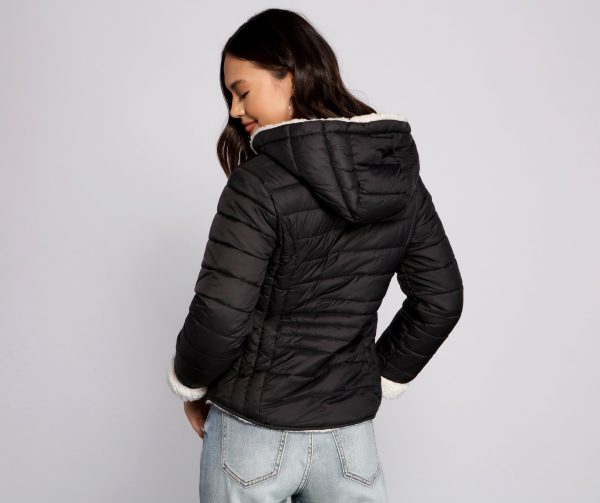 Faux Fur Reversible Puffer Jacket - Image 10
