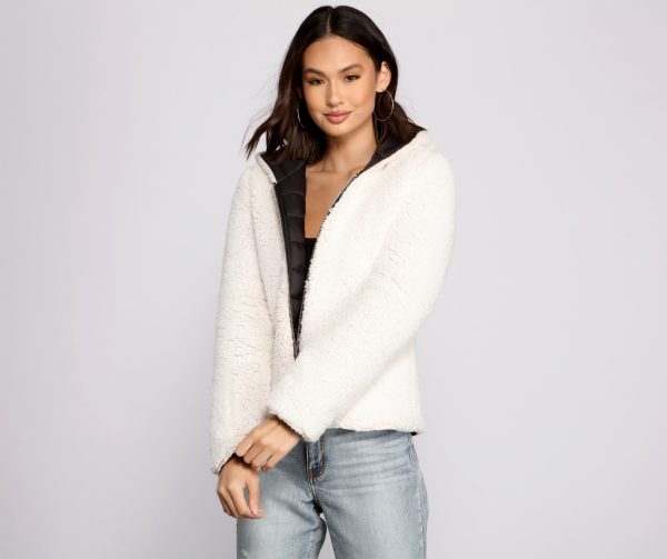 Faux Fur Reversible Puffer Jacket - Image 16