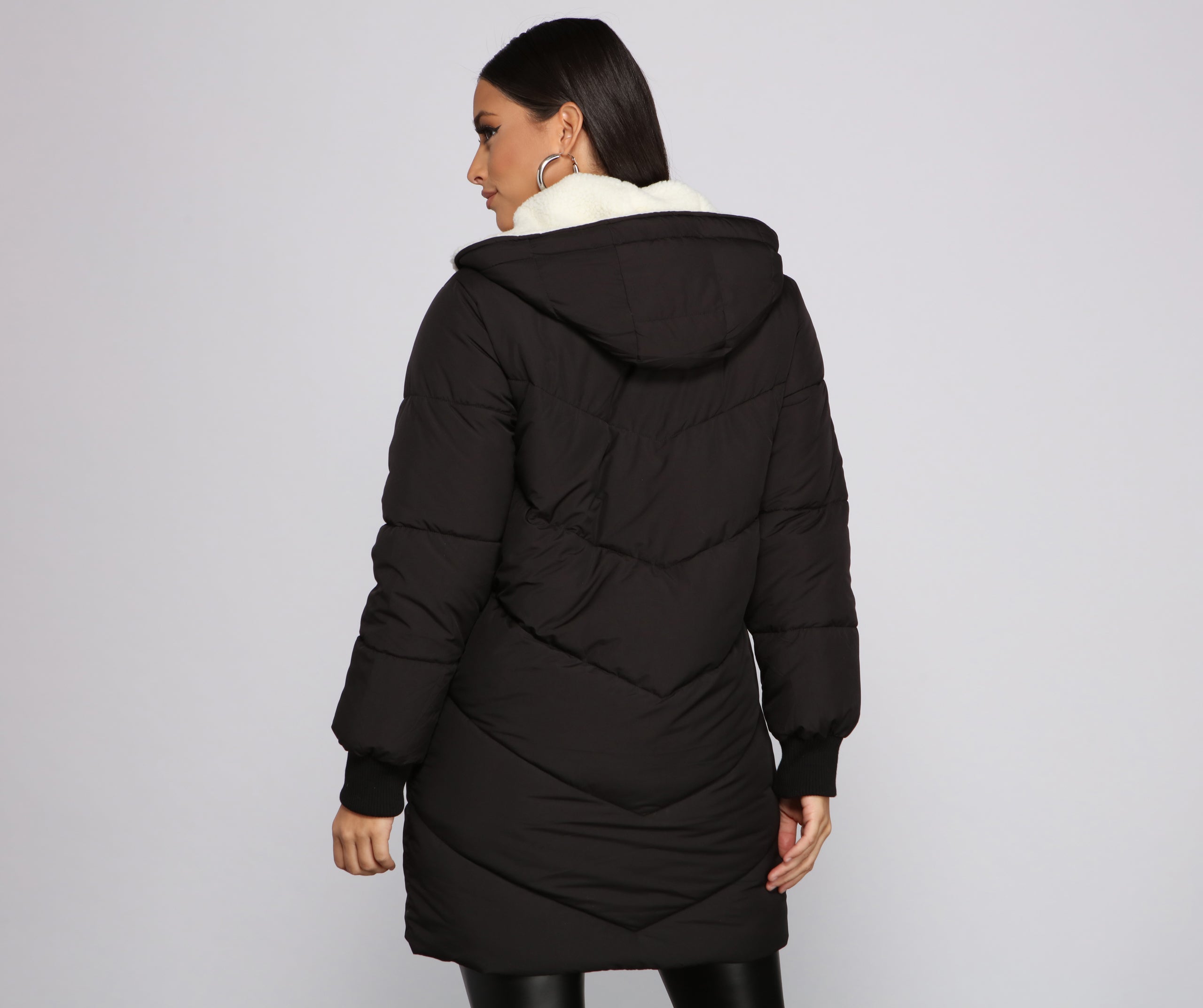 Cozy Up Long Line Puffer Jacket - Image 2