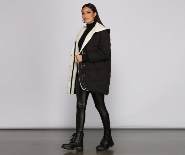 Cozy Up Long Line Puffer Jacket - Image 4