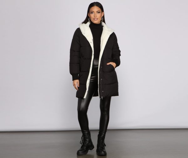 Cozy Up Long Line Puffer Jacket - Image 5