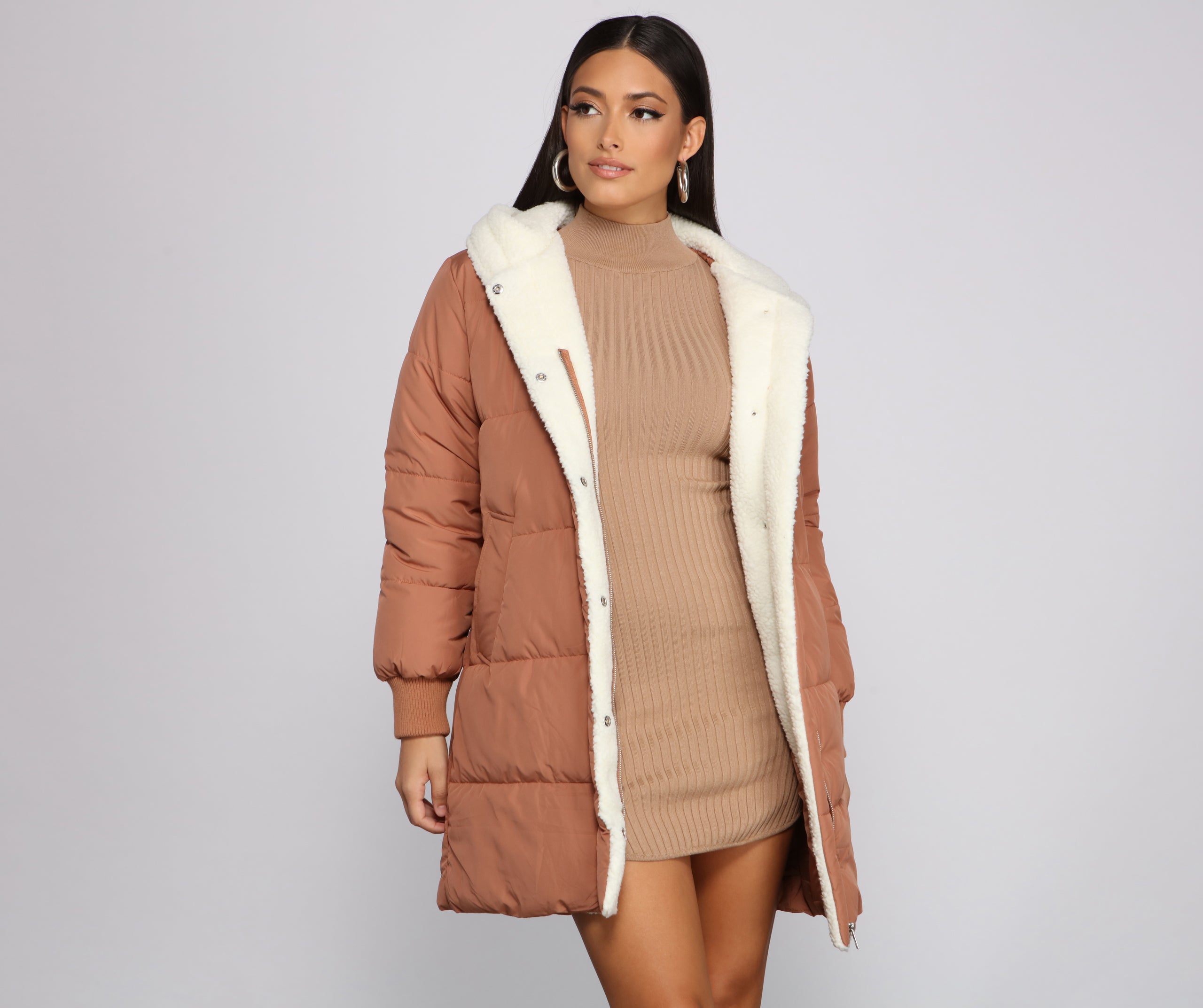 Cozy Up Long Line Puffer Jacket - Image 6