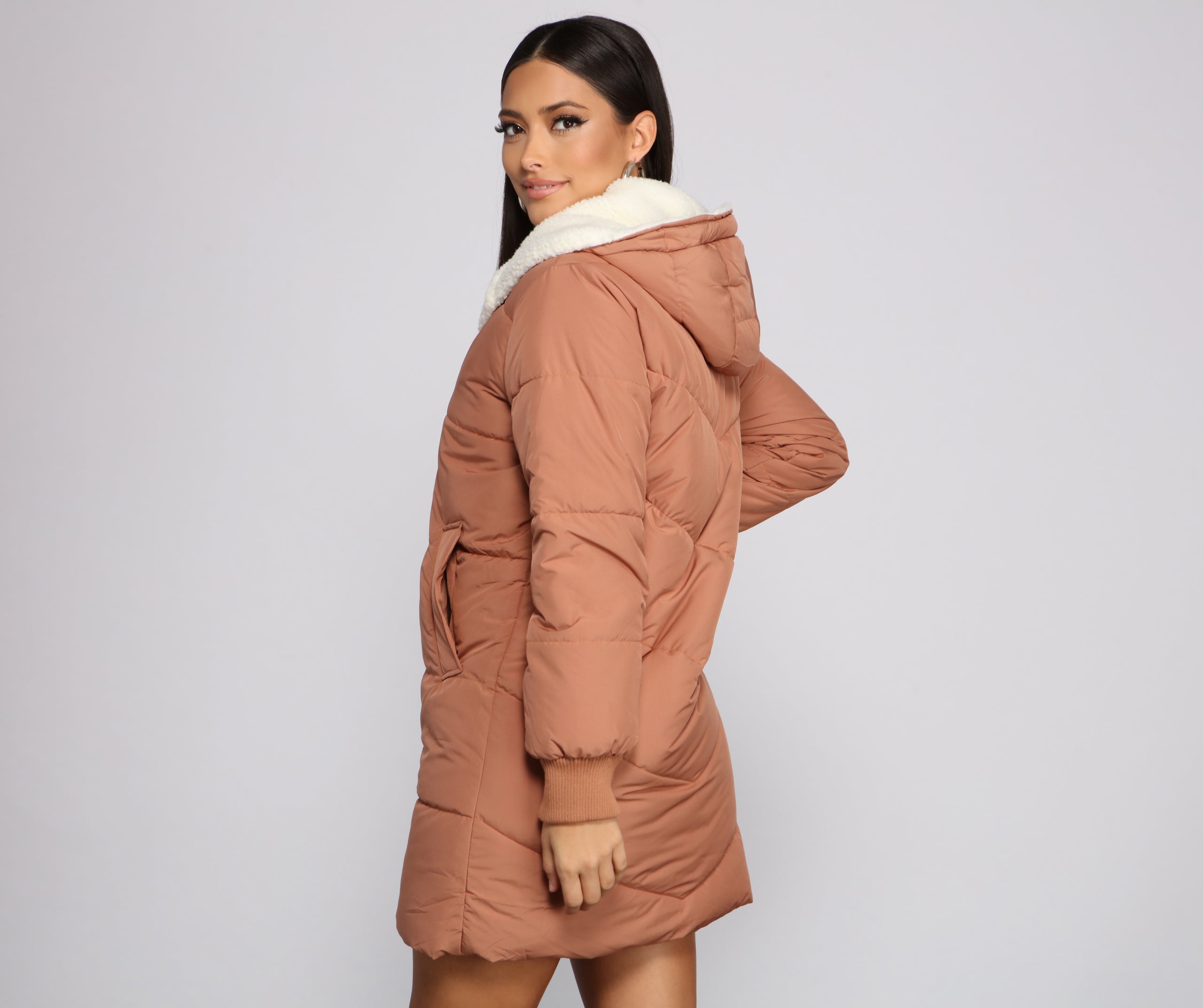 Cozy Up Long Line Puffer Jacket - Image 7