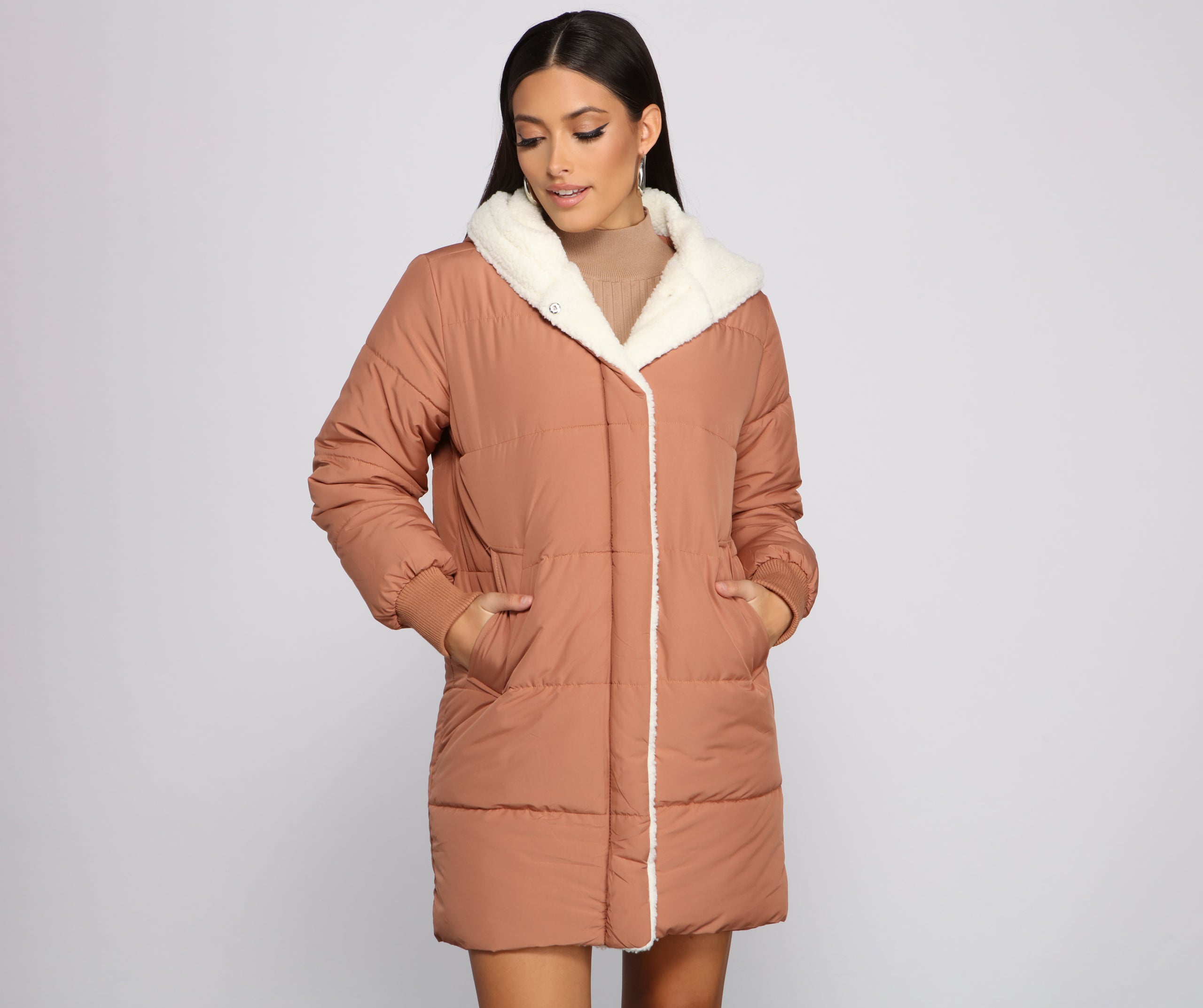Cozy Up Long Line Puffer Jacket - Image 8