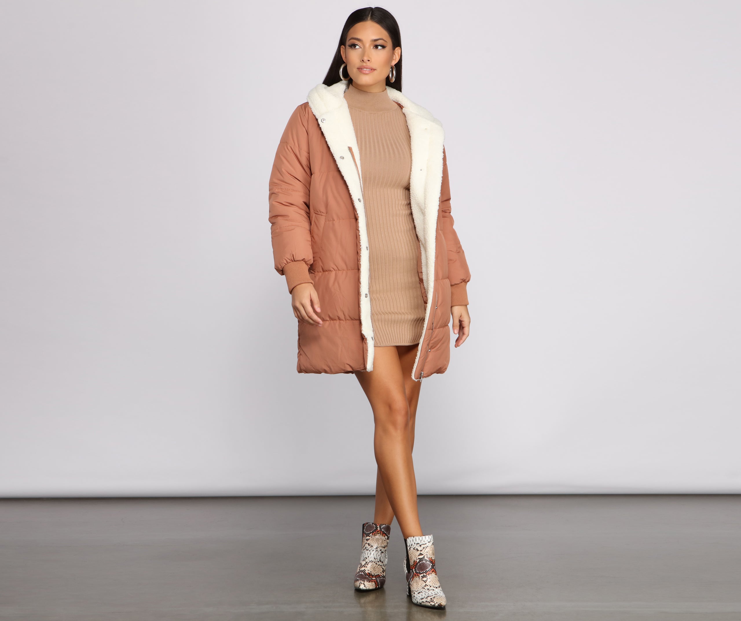 Cozy Up Long Line Puffer Jacket - Image 9