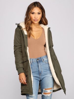 Bundle Up Reversible Long Line Puffer Jacket