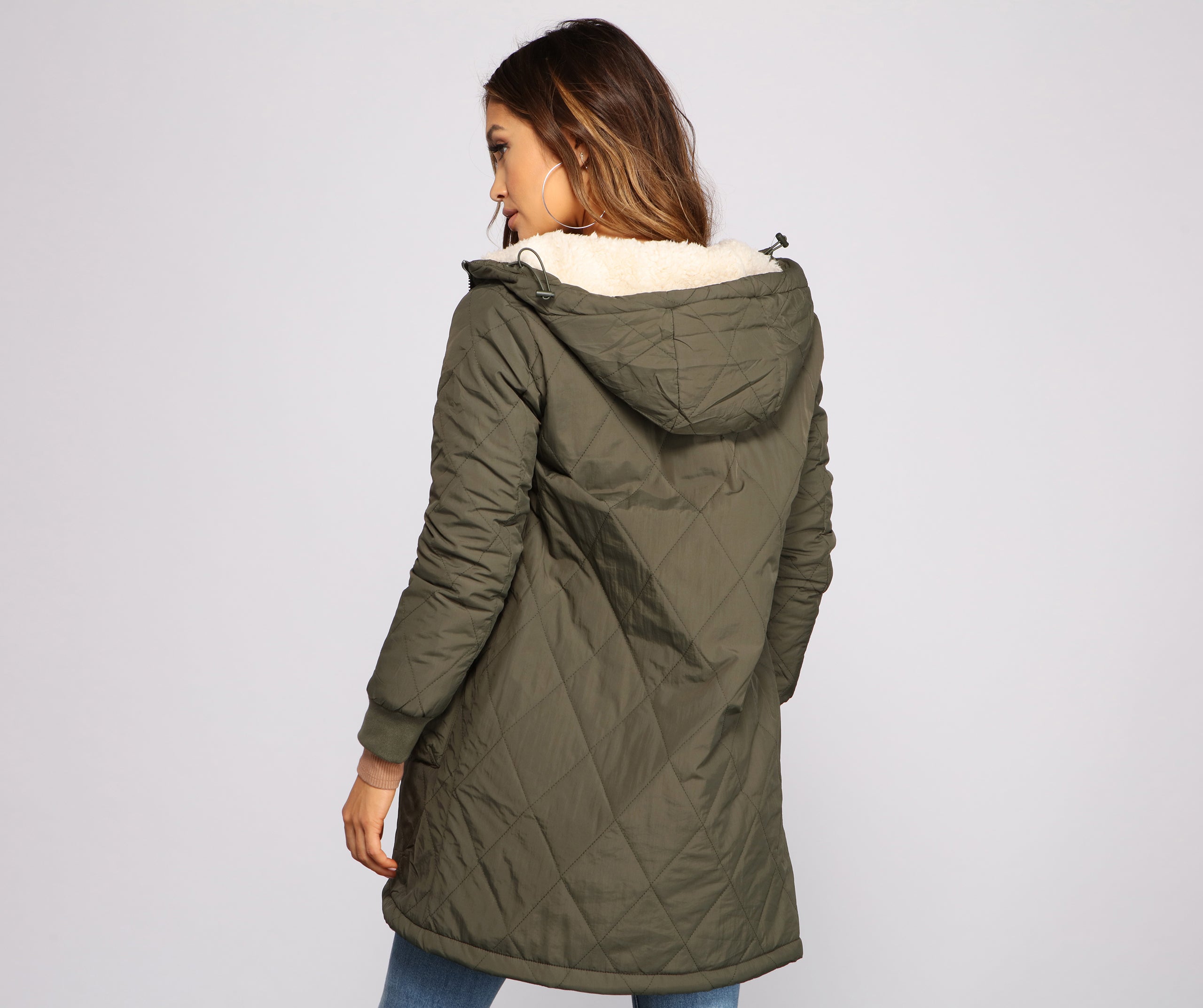 Bundle Up Reversible Long Line Puffer Jacket - Image 3
