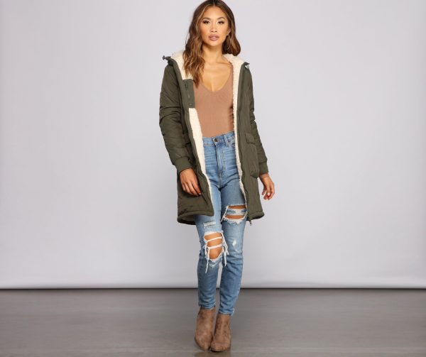Bundle Up Reversible Long Line Puffer Jacket - Image 5