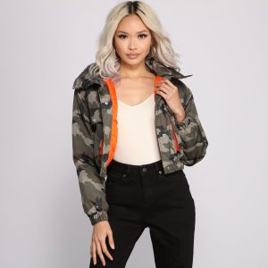 At Ease Camo Puffer Jacket