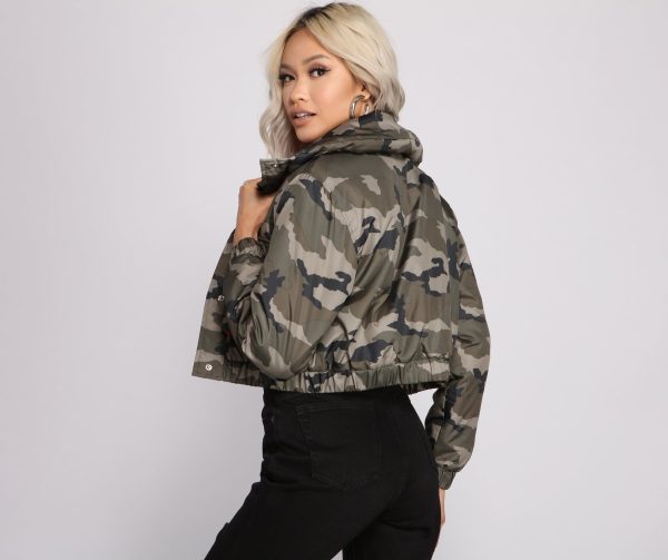At Ease Camo Puffer Jacket - Image 2