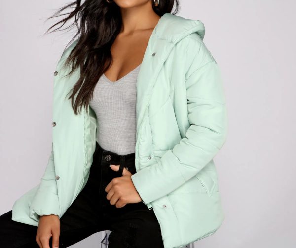 Lightweight Nylon Hooded Puffer Jacket - Image 4