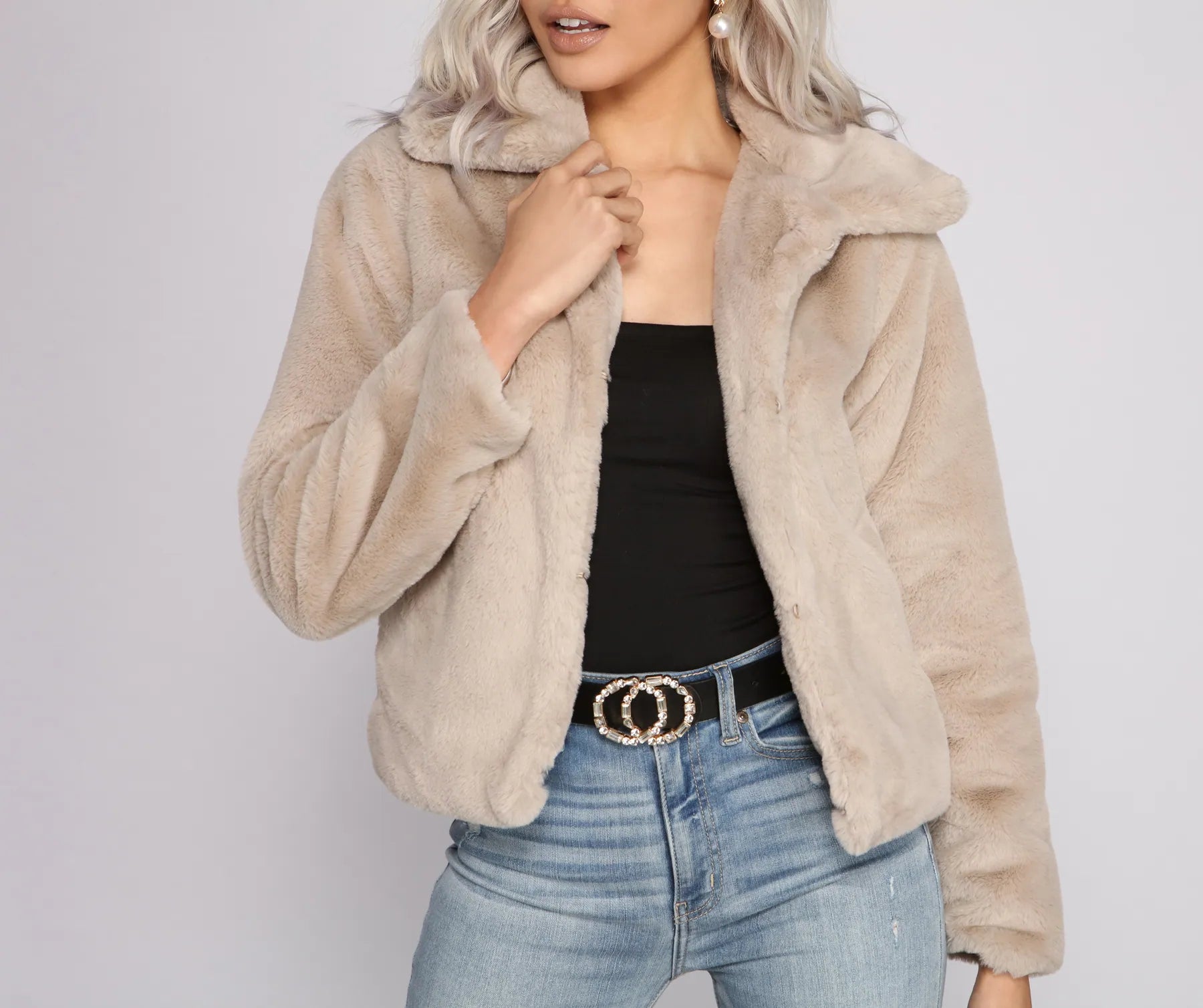 Cozy Feels Faux Fur Jacket - Image 3