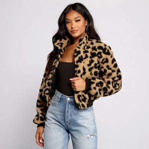 Feelin' Fab Leopard Print Bomber Jacket