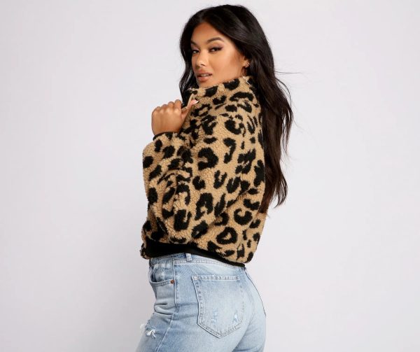 Feelin' Fab Leopard Print Bomber Jacket - Image 2
