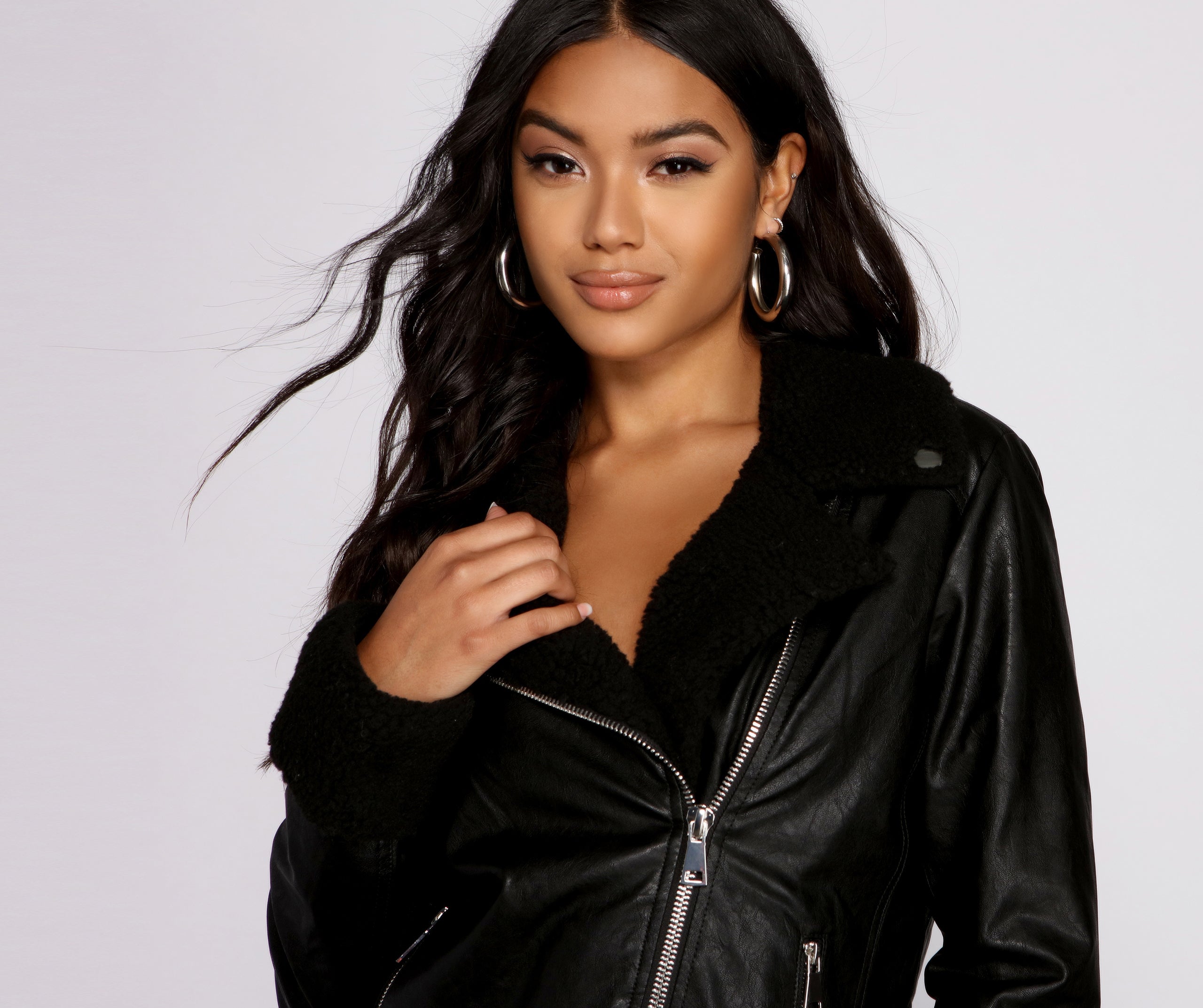 Let's Keep It Chic Moto Sherpa Jacket - Image 7