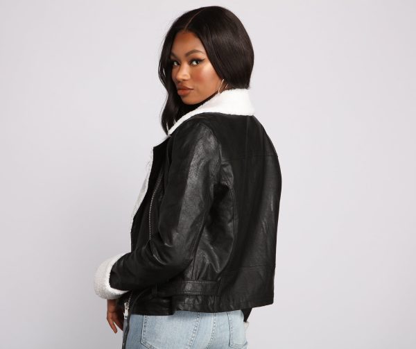 Let's Keep It Chic Moto Sherpa Jacket - Image 2