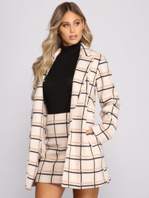 Keep It In Check Plaid Coat