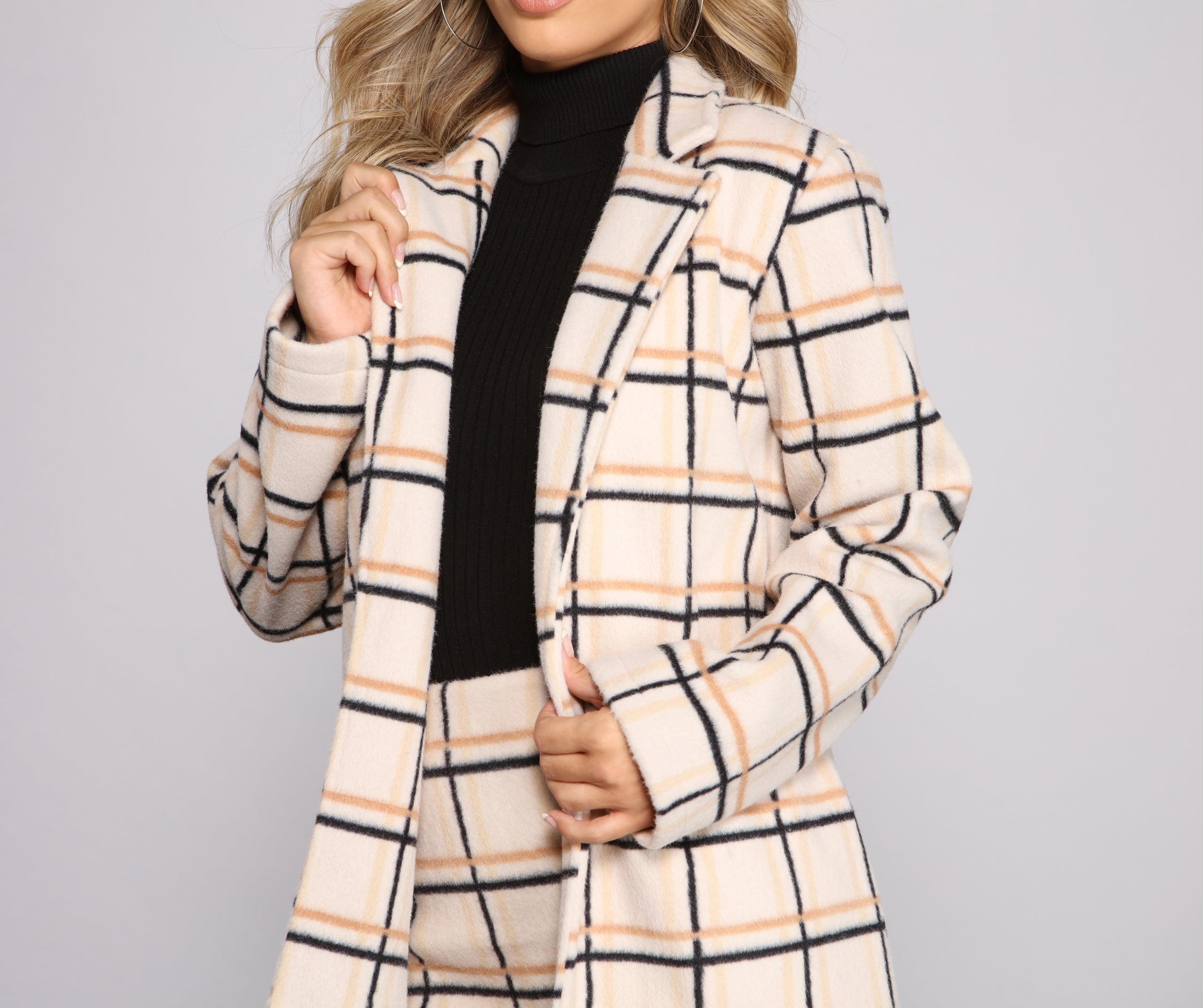 Keep It In Check Plaid Coat - Image 3