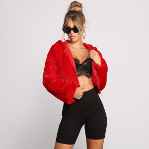 Faux-Ever Trendy Hooded Jacket
