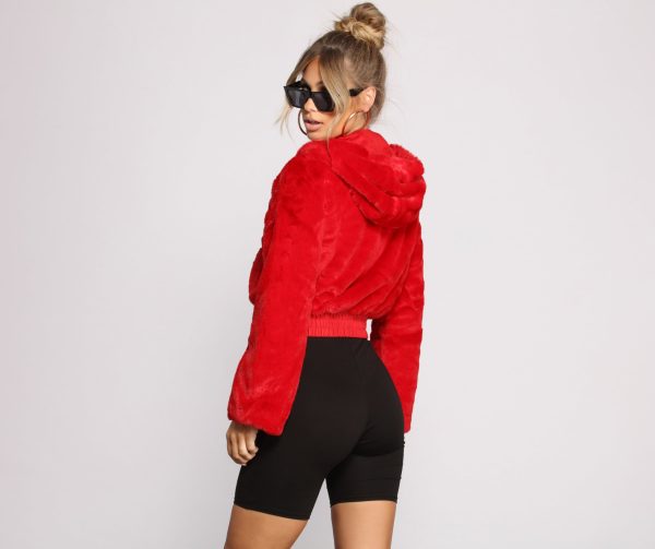 Faux-Ever Trendy Hooded Jacket - Image 2