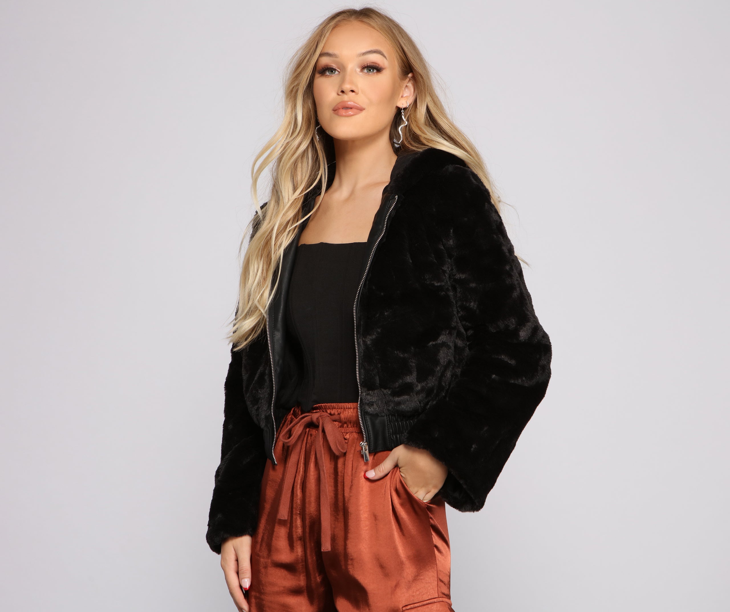 Faux-Ever Trendy Hooded Jacket - Image 5
