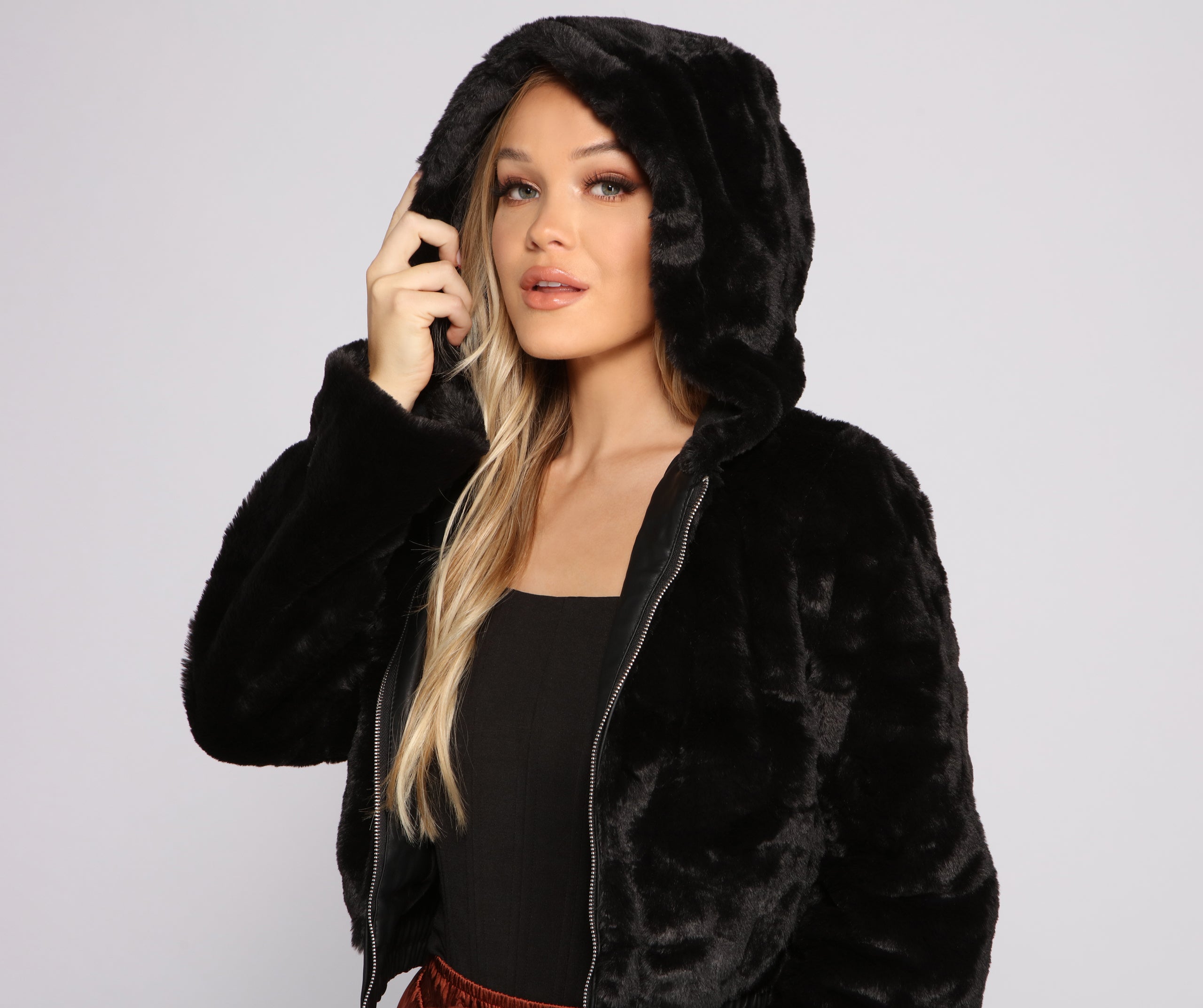 Faux-Ever Trendy Hooded Jacket - Image 7