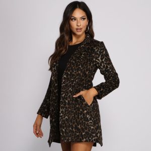 Classic And Chic Leopard Print Coat