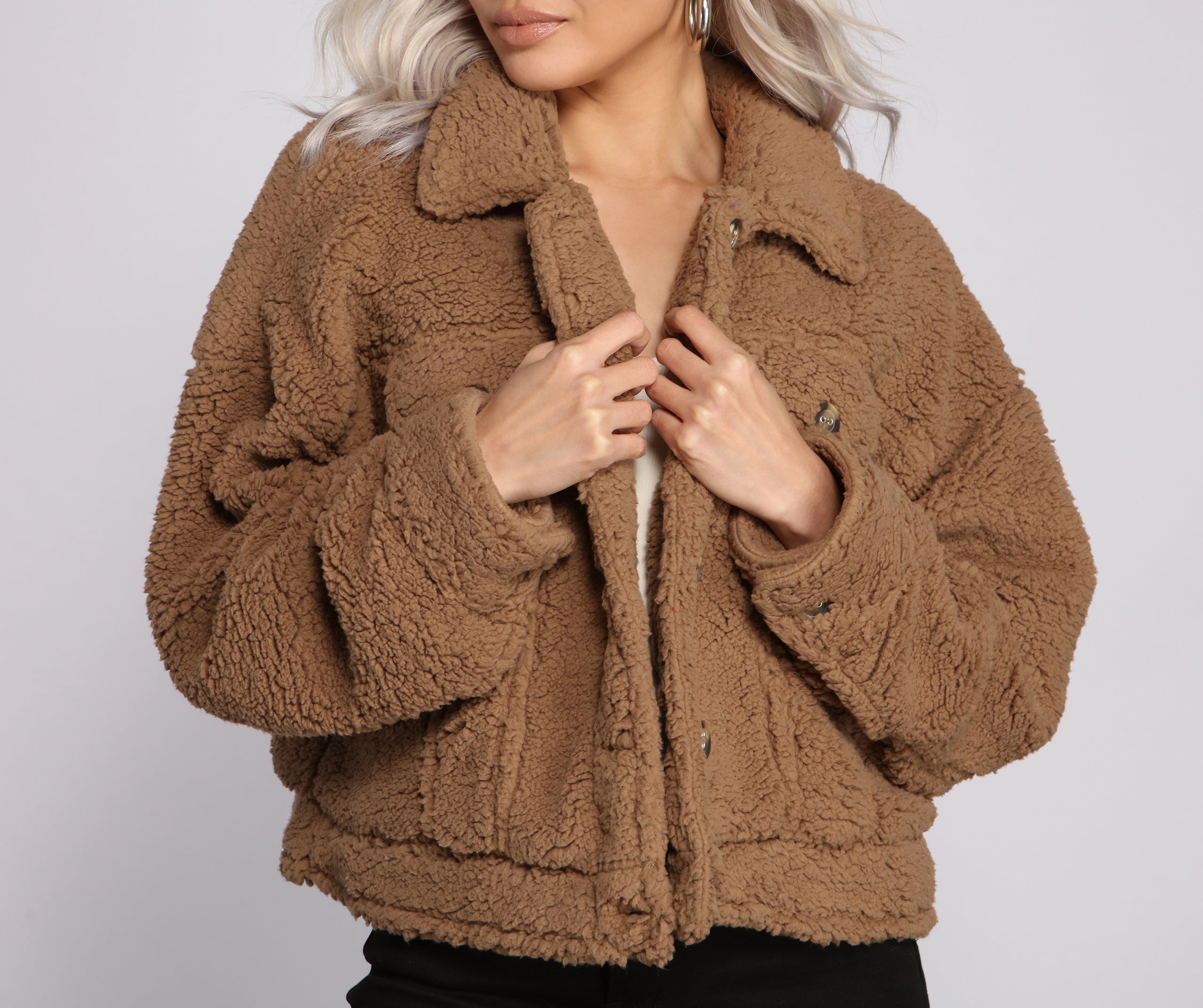 Oversized Faux Fur Teddy Jacket - Image 7