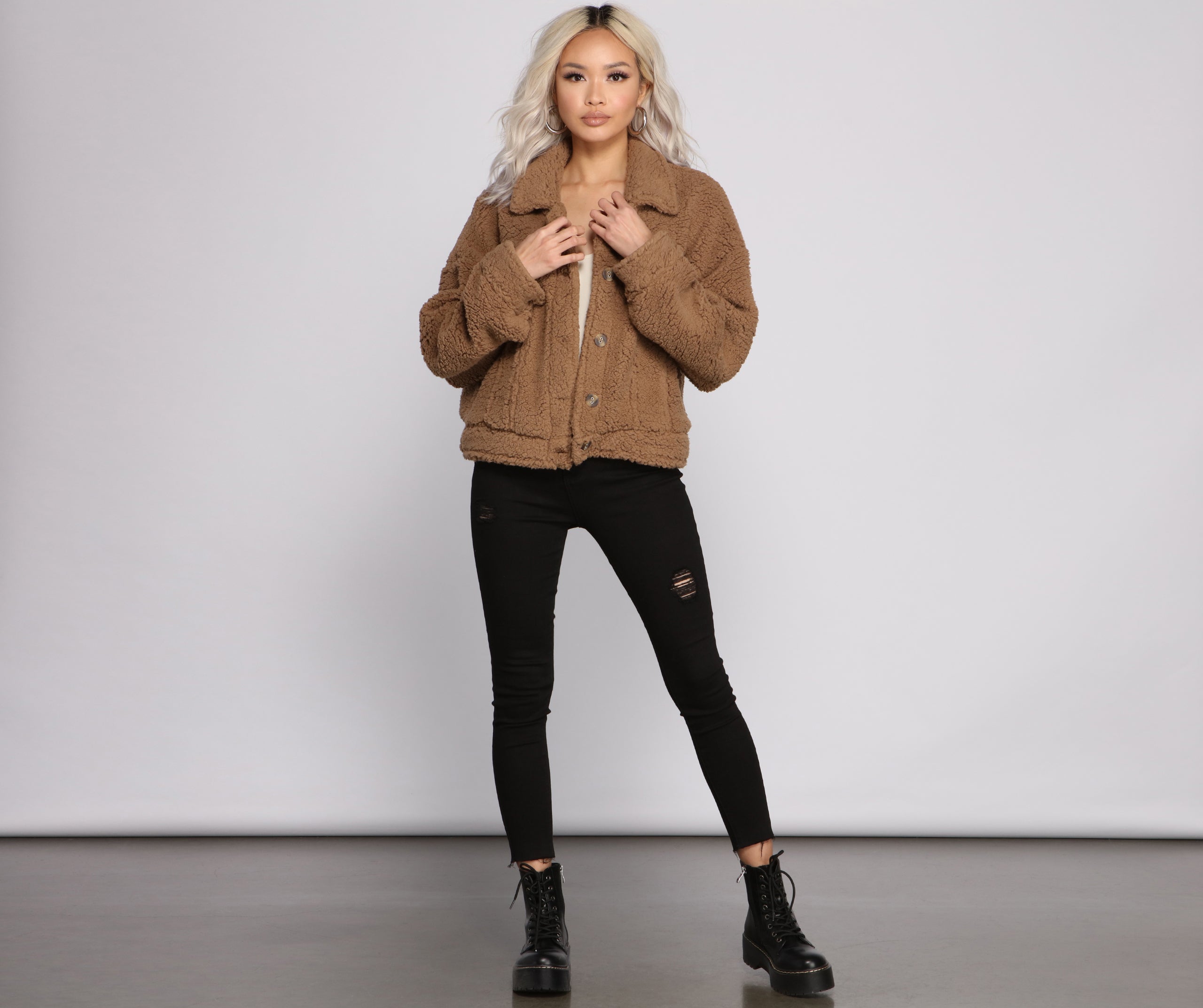 Oversized Faux Fur Teddy Jacket - Image 8