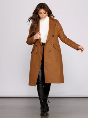 Major Trendsetter Faux Wool Long Coat