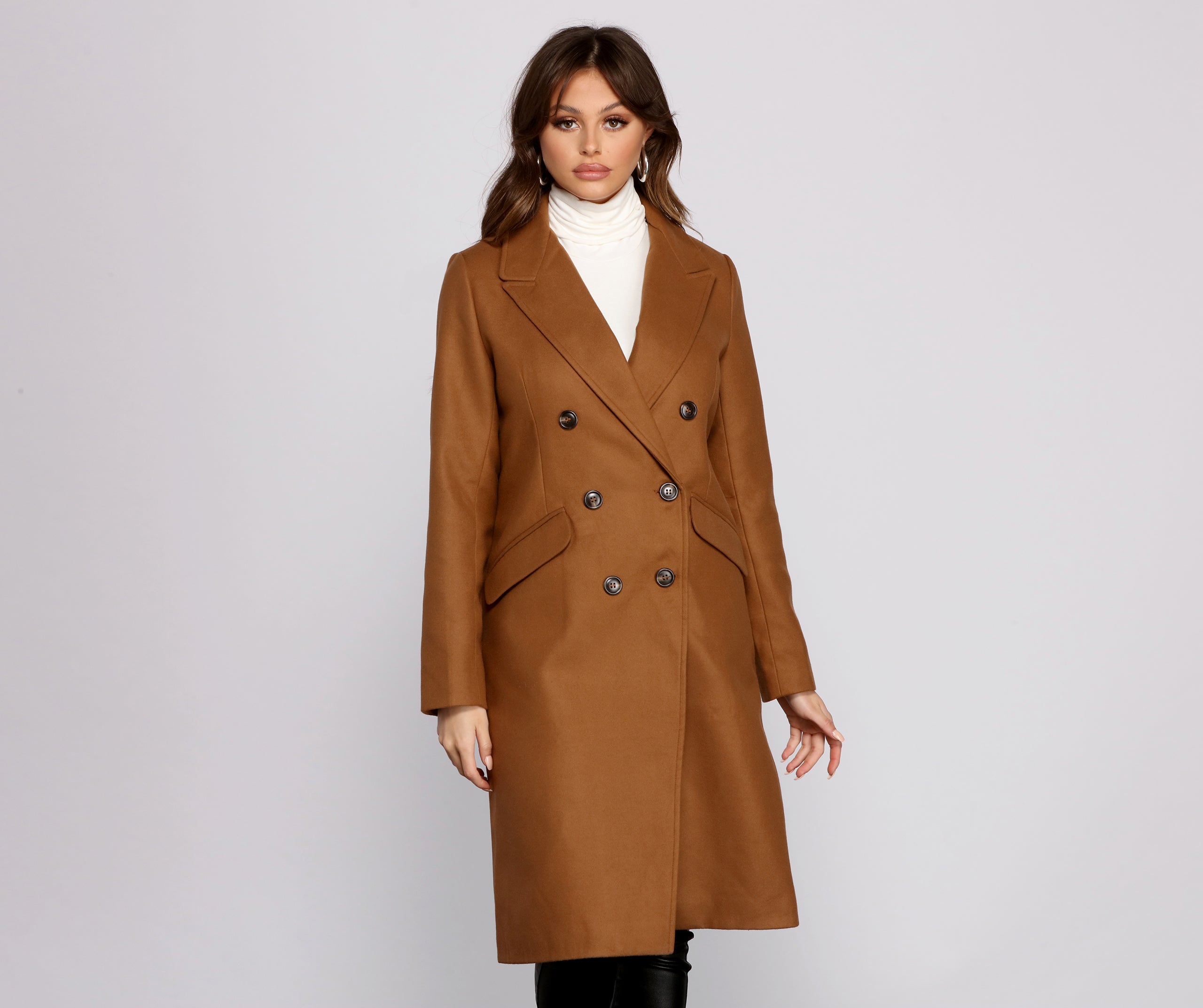 Major Trendsetter Faux Wool Long Coat - Image 5