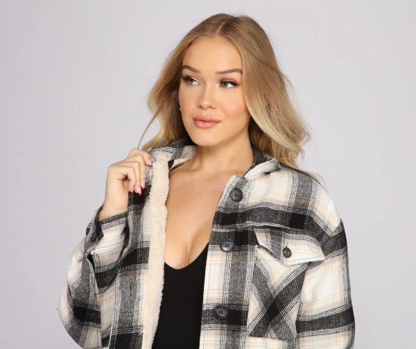 Cozy Plaid Sherpa Lined Shacket - Image 2