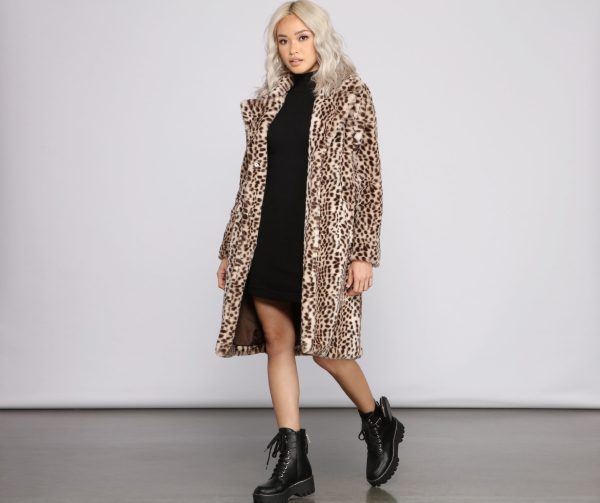 Faux-Ever Fashionable Long Coat - Image 4