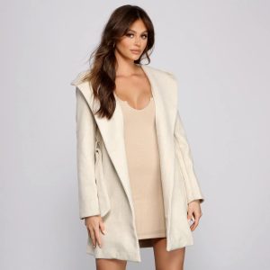 In The City Fleece Belted Coat