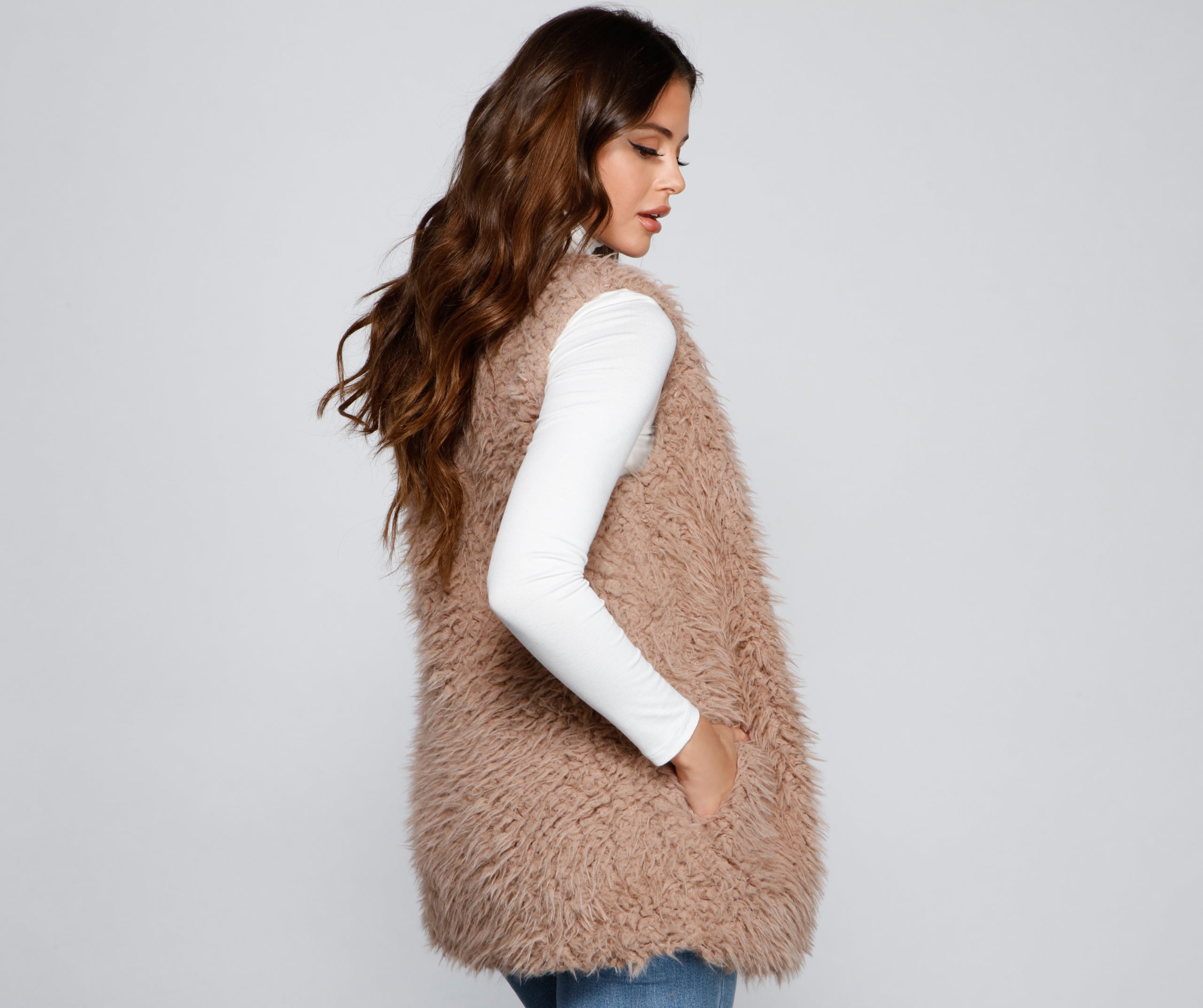So Extra Faux Fur Vest - Image 6