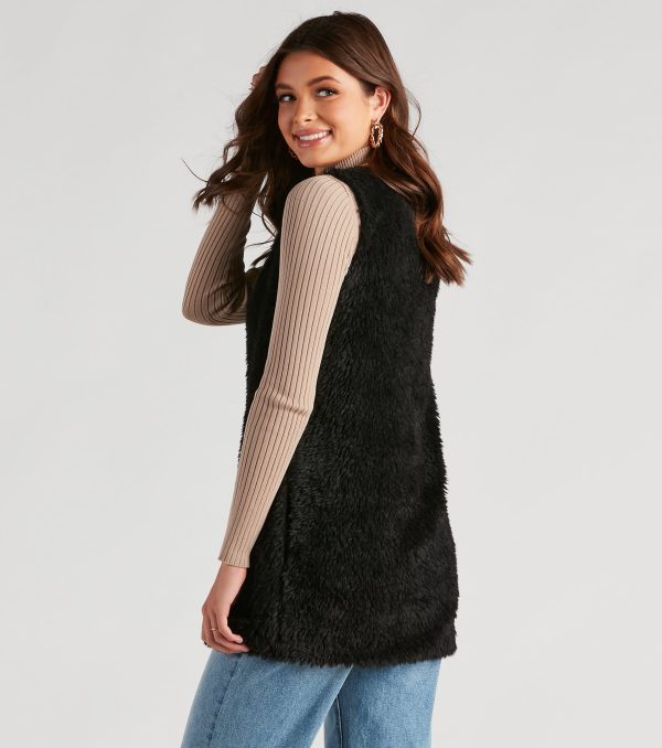 So Extra Faux Fur Vest - Image 2