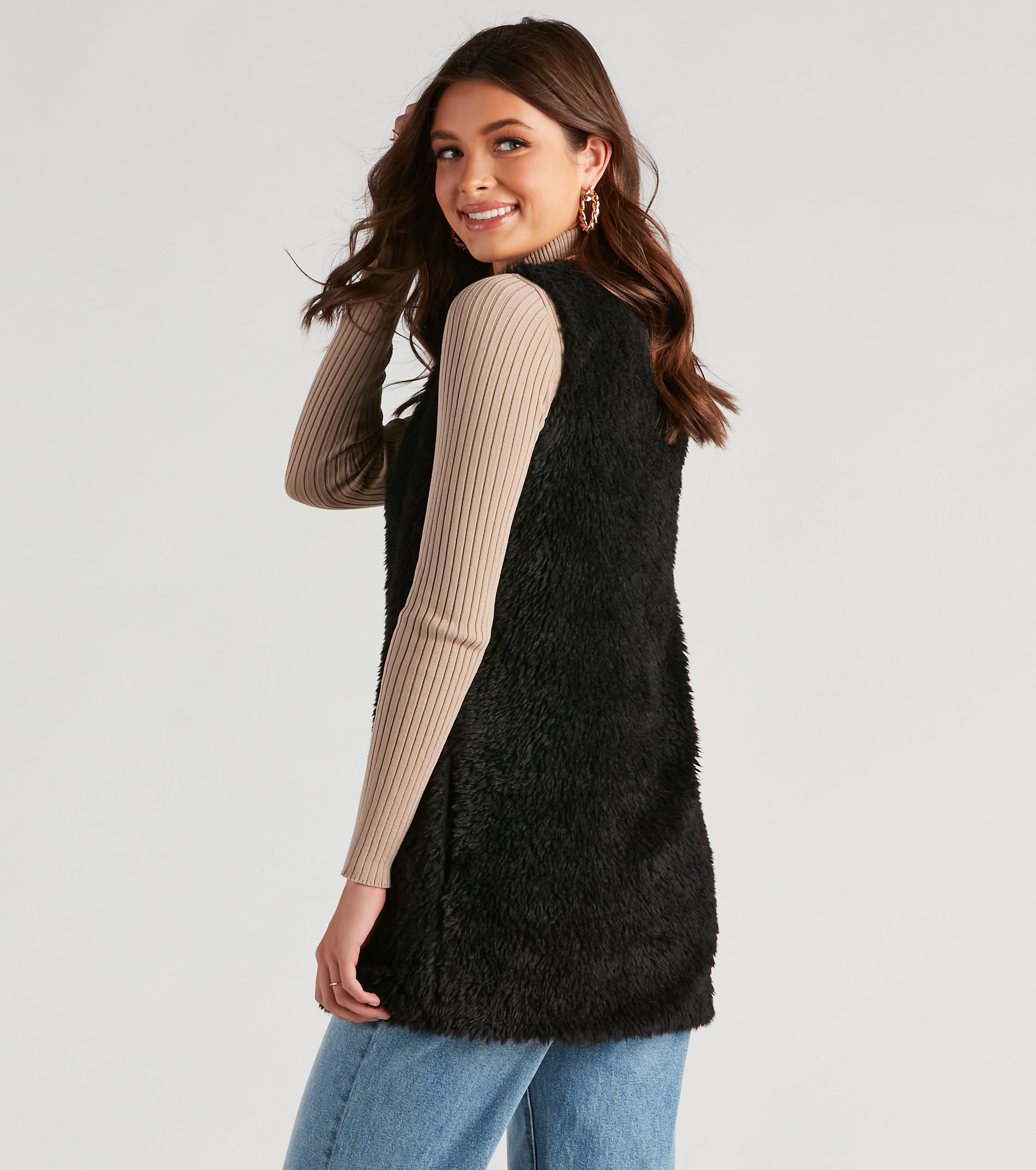 So Extra Faux Fur Vest - Image 2