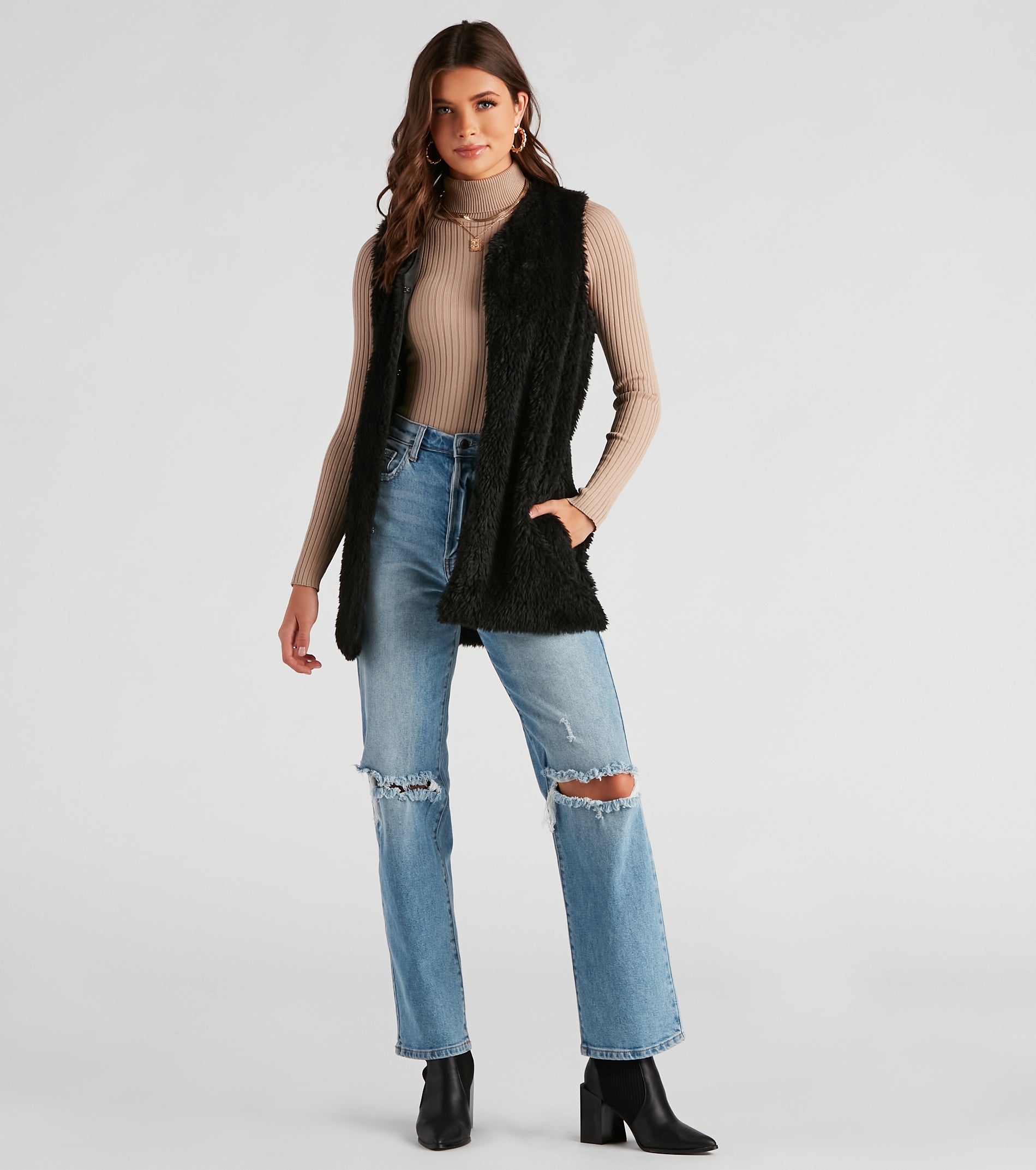 So Extra Faux Fur Vest - Image 3