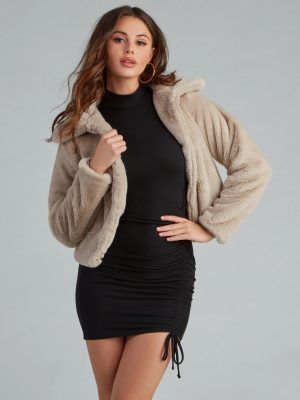 Casual Chic Faux Fur Jacket