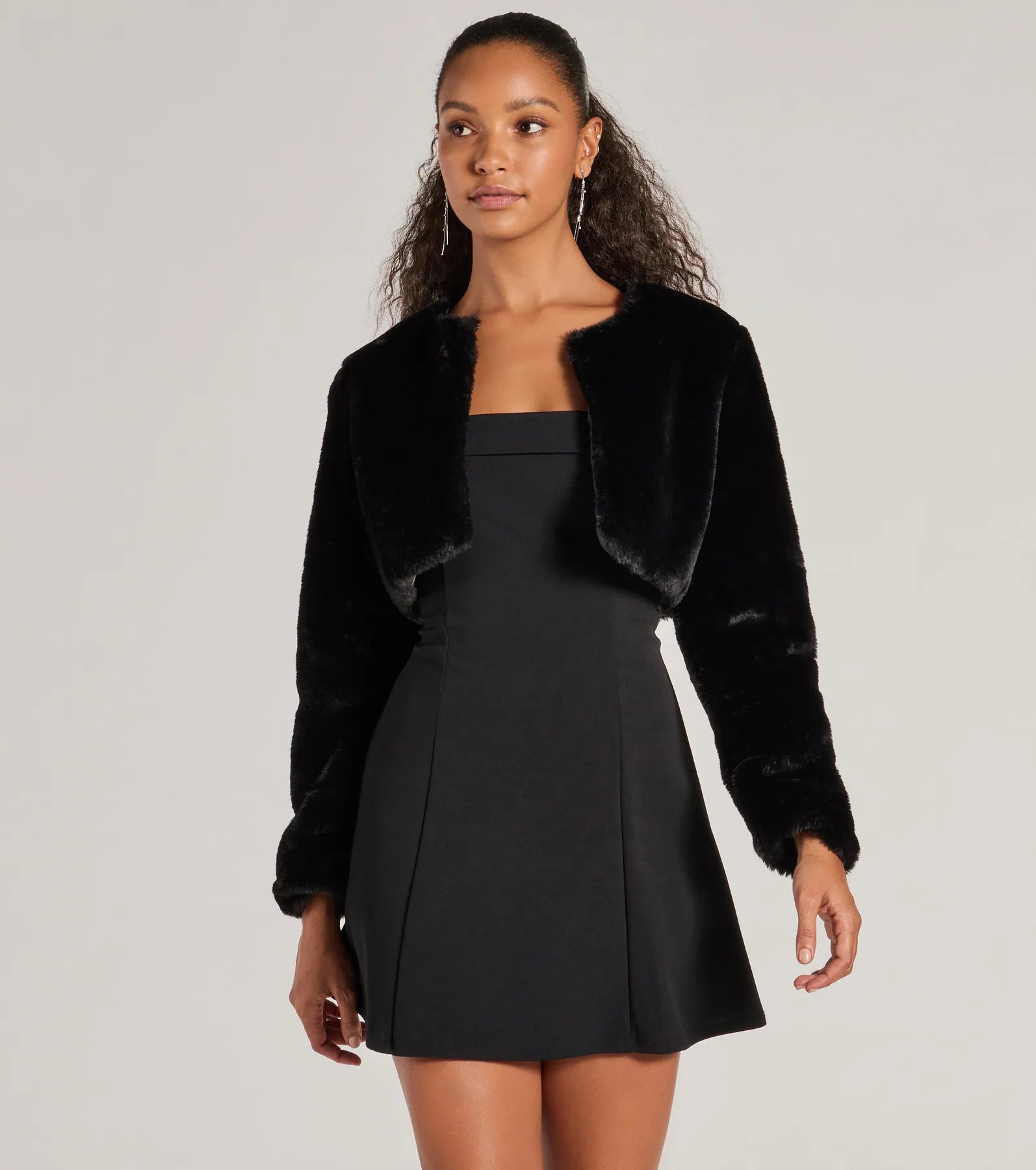 Essential Faux Fur Bolero Jacket - Image 5