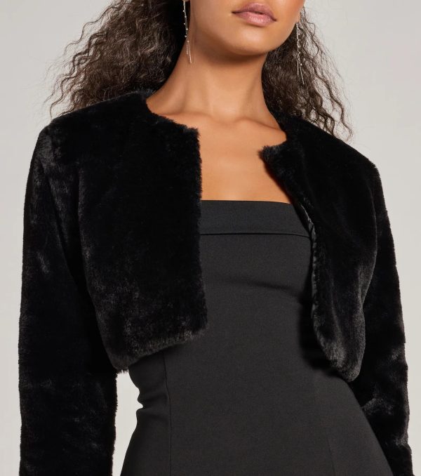 Essential Faux Fur Bolero Jacket - Image 8