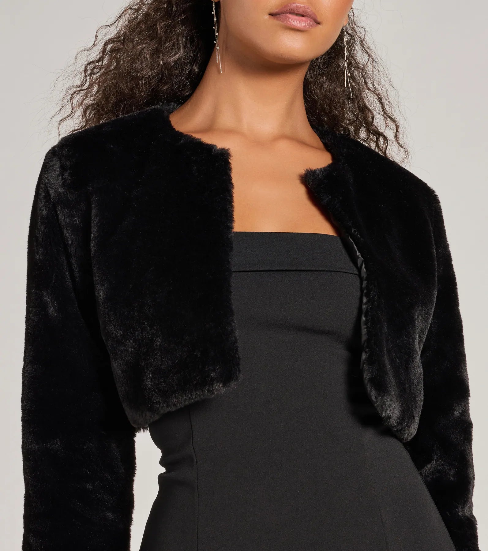 Essential Faux Fur Bolero Jacket - Image 8