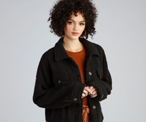 Cozy Moment Sherpa Knit Shacket - Image 2