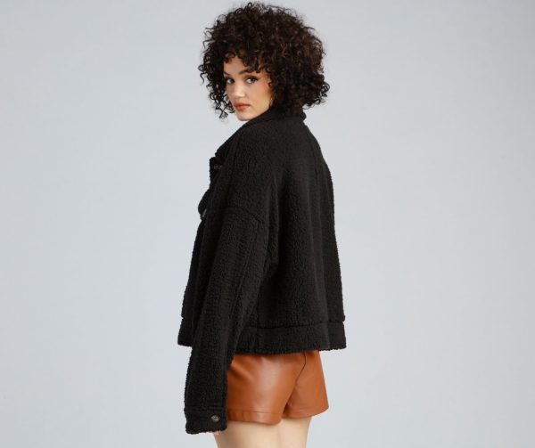 Cozy Moment Sherpa Knit Shacket - Image 3